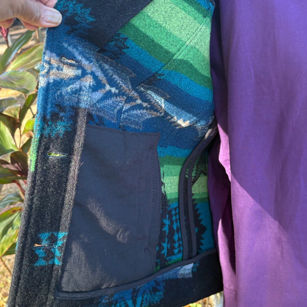 Pendleton Black And Teal Wool Jacket - image 4